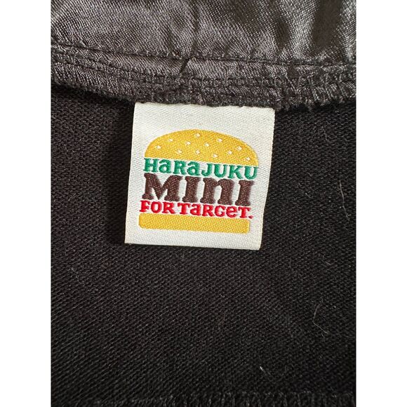 Harajuku Mini Black Button Up Cropped Cardigan Sweater size JR Medium - Picture 3 of 6